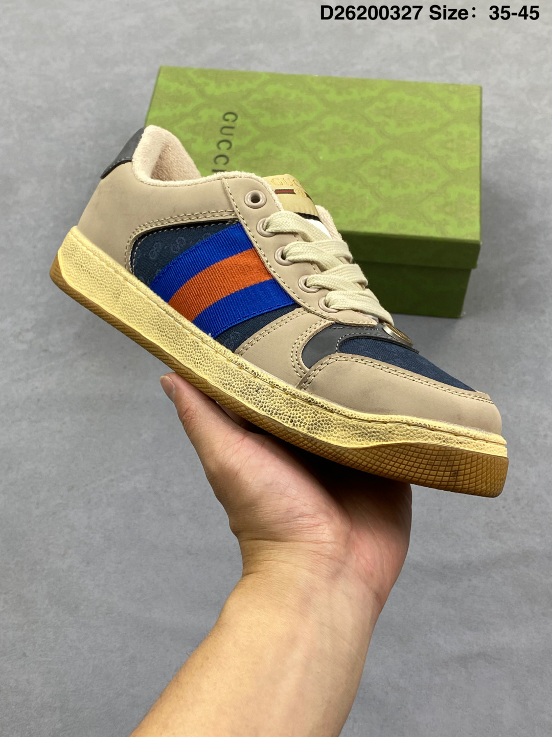 Gucci Distressed Screener Sneakers thumbnail 4