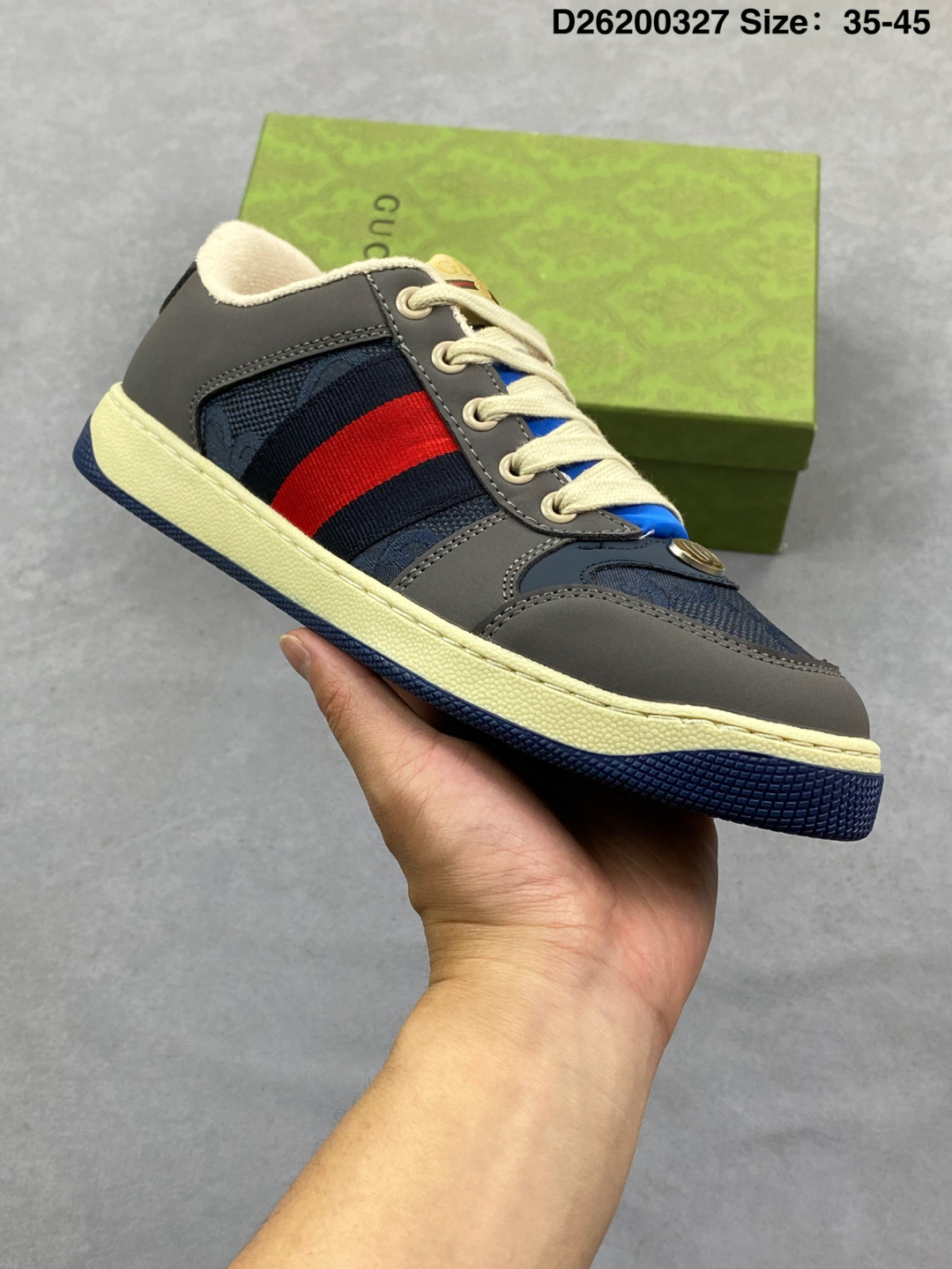 Gucci Distressed Screener Sneakers thumbnail 10