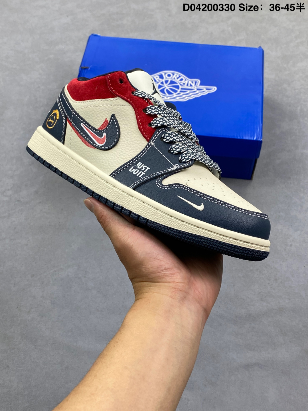 Nike Air Jordan 1 Low Jordan AJ1 Joe 1 low-top casual sneakers joint model customized retro basketball shoes thumbnail 2